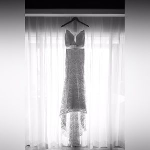 White lace wedding dress